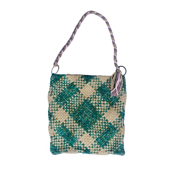 Image of Shoulder Tote Bags Green Beige Color Premium Collection Shoulder carry