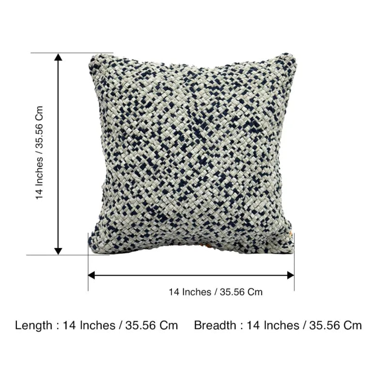 Image of Square Cushion Cover Peach Grey