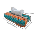 Tissue Box Cover Orange Blue