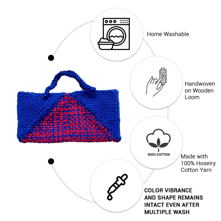 Image of Planter bag | Size: small | Royal Blue-Fuchsia