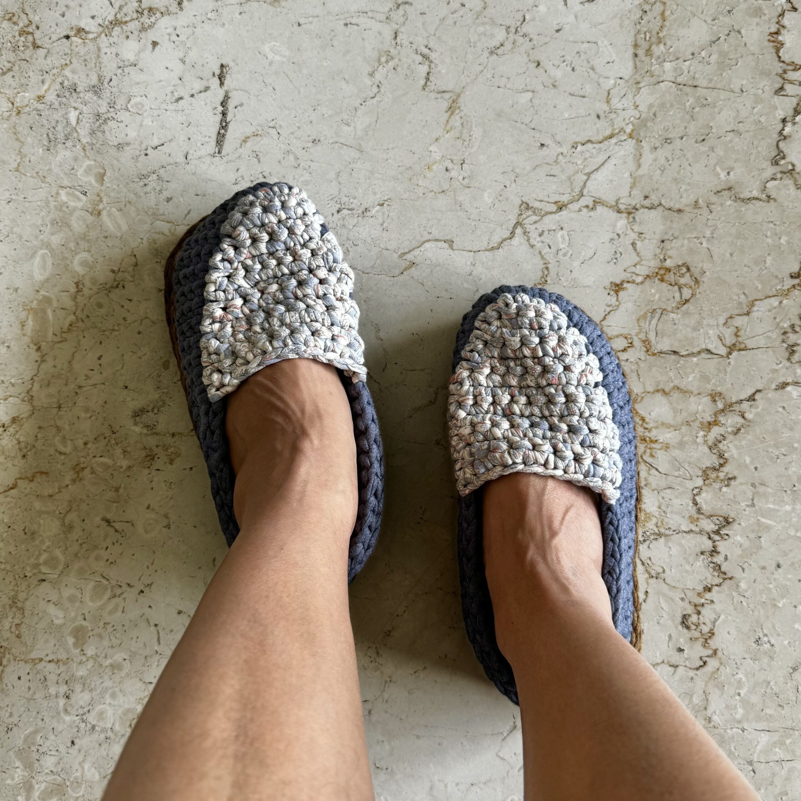 Indoor Shoes Unisex Grey Off white Brown Dark denim
