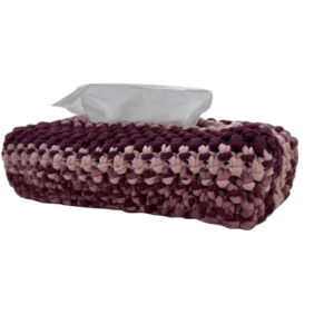 Tissue Box Cover Maroon Pink