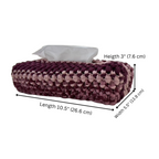 Tissue Box Cover Maroon Pink