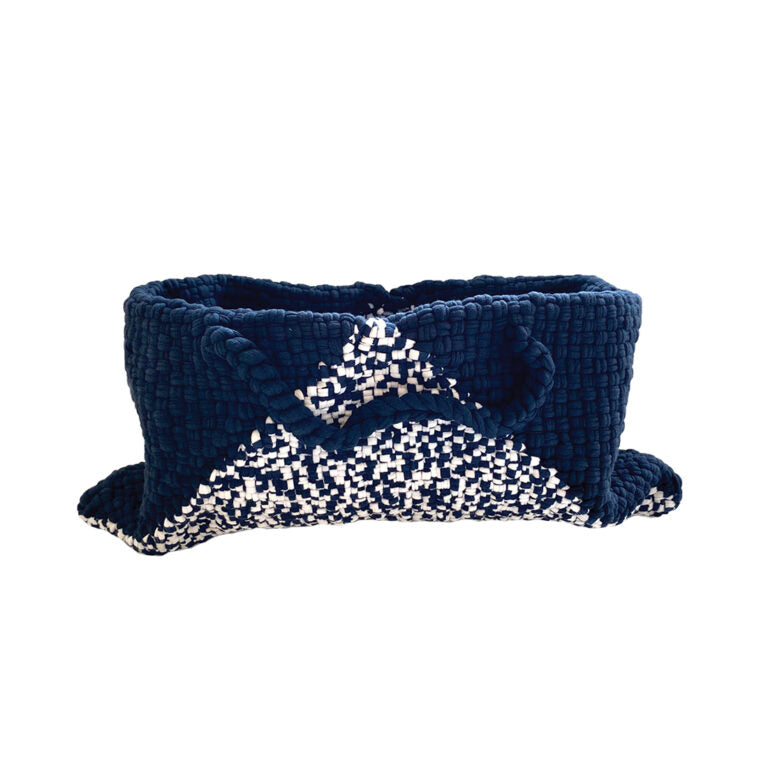 Image of Planter bag | Size: small | Navy Blue, White