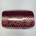 Tissue Box Cover Maroon Pink
