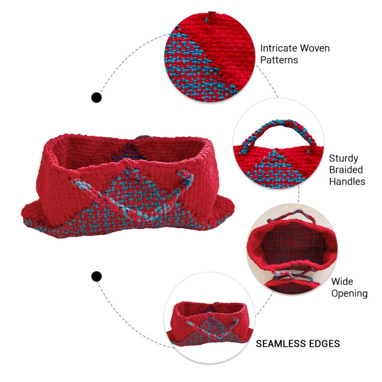 Image of Clutch bag | Planter bag | Size: large | Red-Blue
