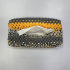 Tissue Box Cover Grey Yellow