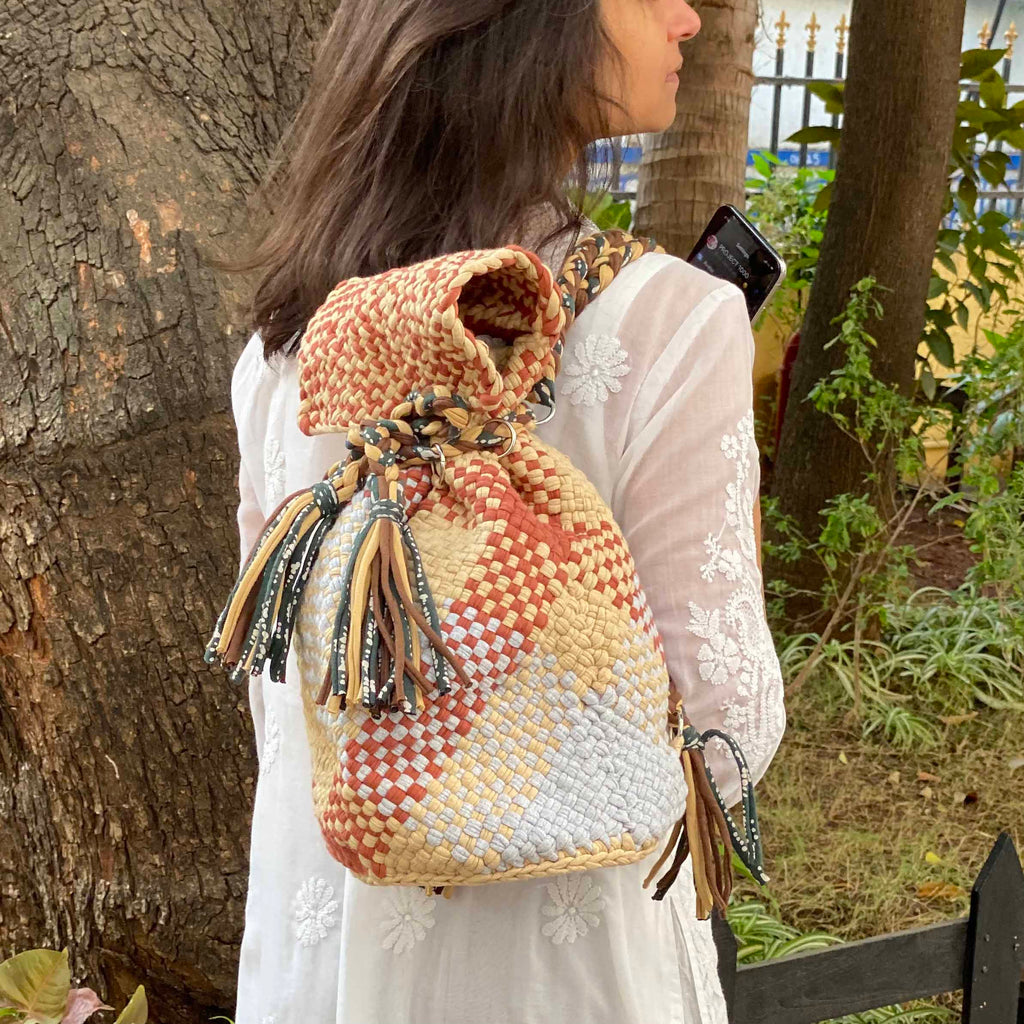 Backpack Brown Grey Beige Color Premium Collection | Shoulder carry