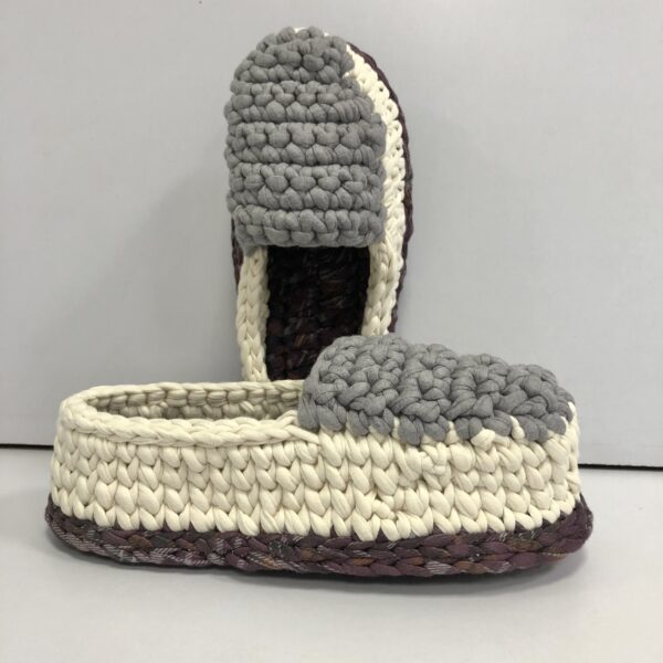 Image of Indoor Shoes Unisex Burgundy Grey Off white