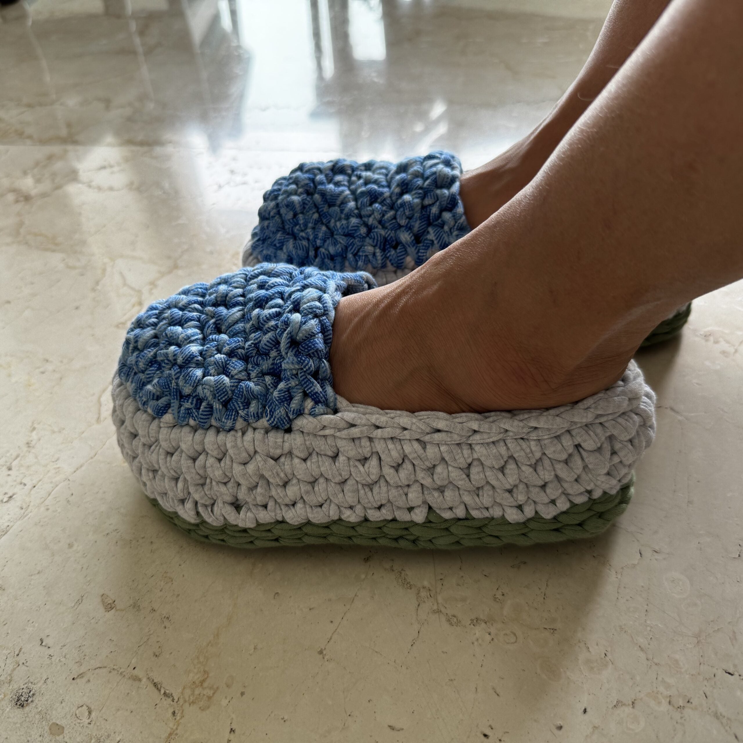 Image of Indoor Shoes Unisex Green Blue Silver grey