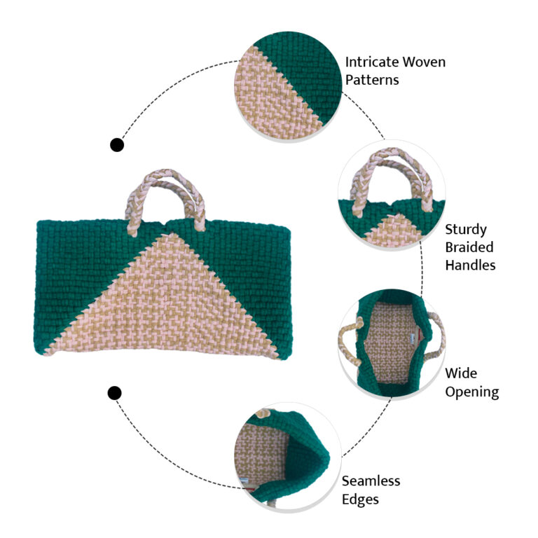 Image of Planter bag | Size: small | Green, Pink