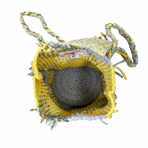 Backpack Light Yellow Grey Color | Shoulder carry