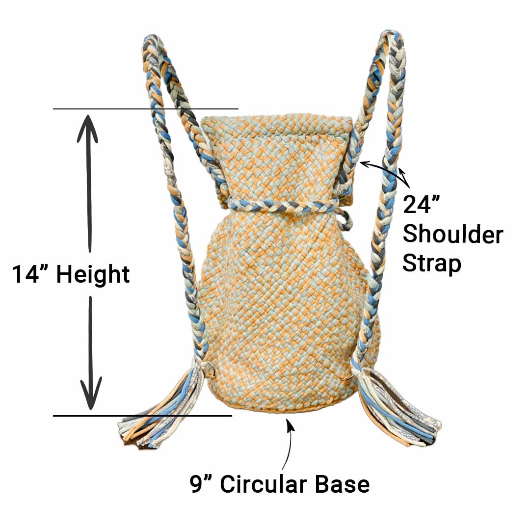Image of Backpack Peach Grey Color Premium Collection | Shoulder carry