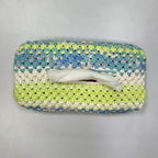 Tissue Box Cover Blue Green White