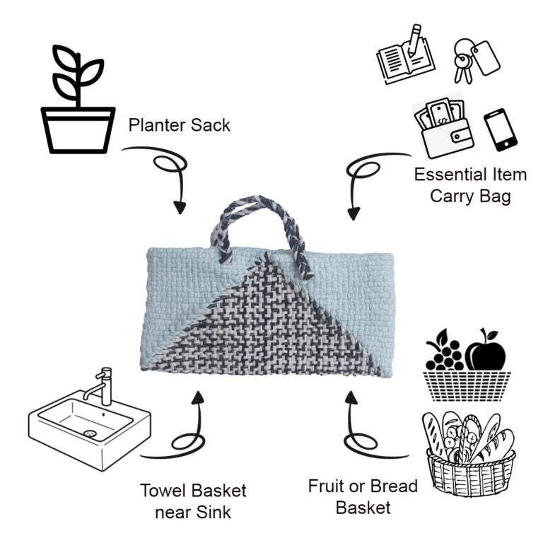 Image of Planter bag | Size: small | Mint, Charcoal