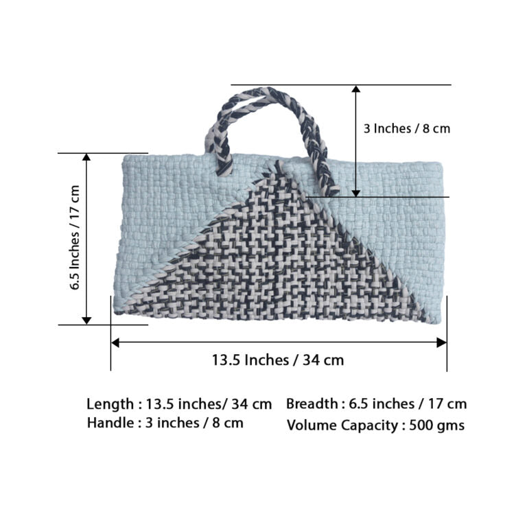 Image of Clutch bag | Planter bag | Size: large | Teal Charcoal