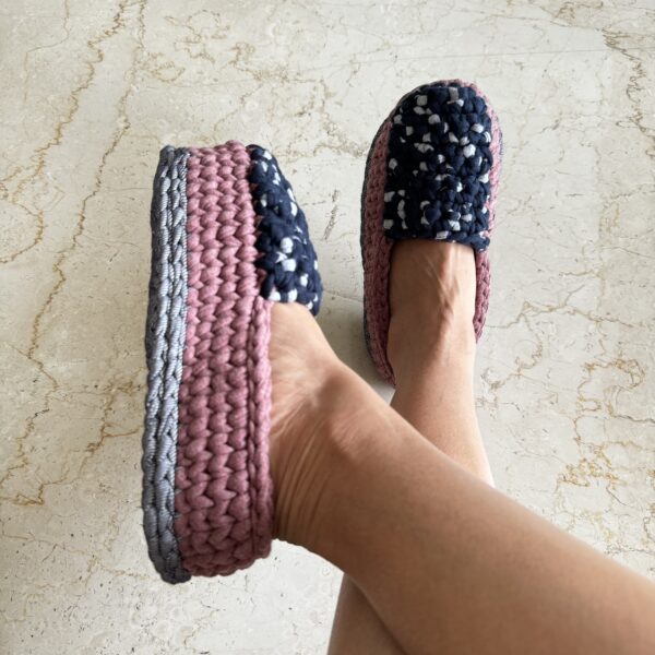 Image of Indoor Shoes Unisex Old rose Navy Grey