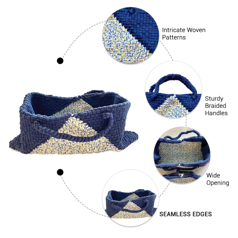 Image of Planter bag | Size: small | Blue, White