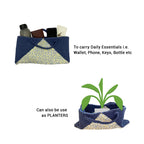 Planter bag | Size: small | Blue, White