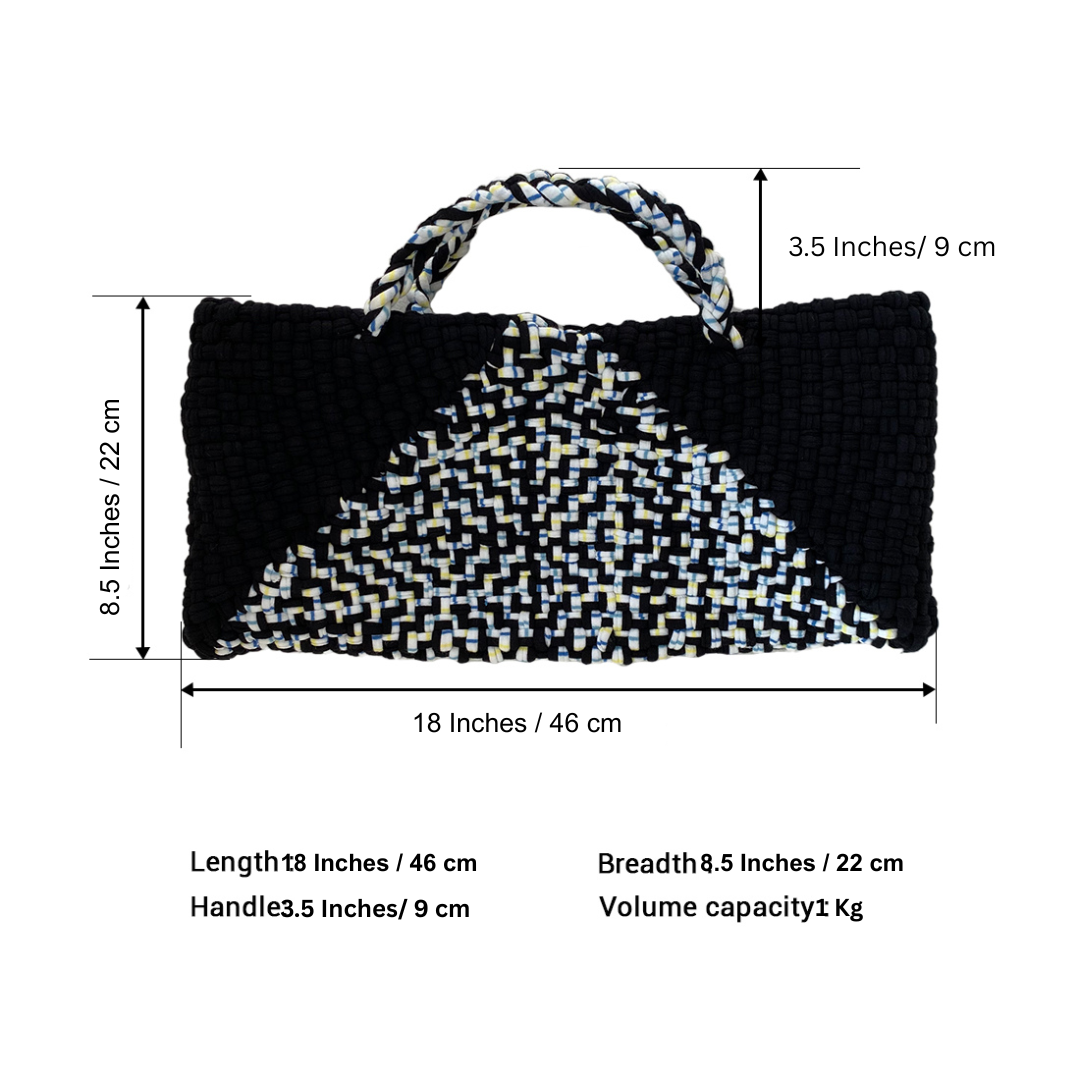 Image of Clutch bag | Planter bag | Size: large | Black, White
