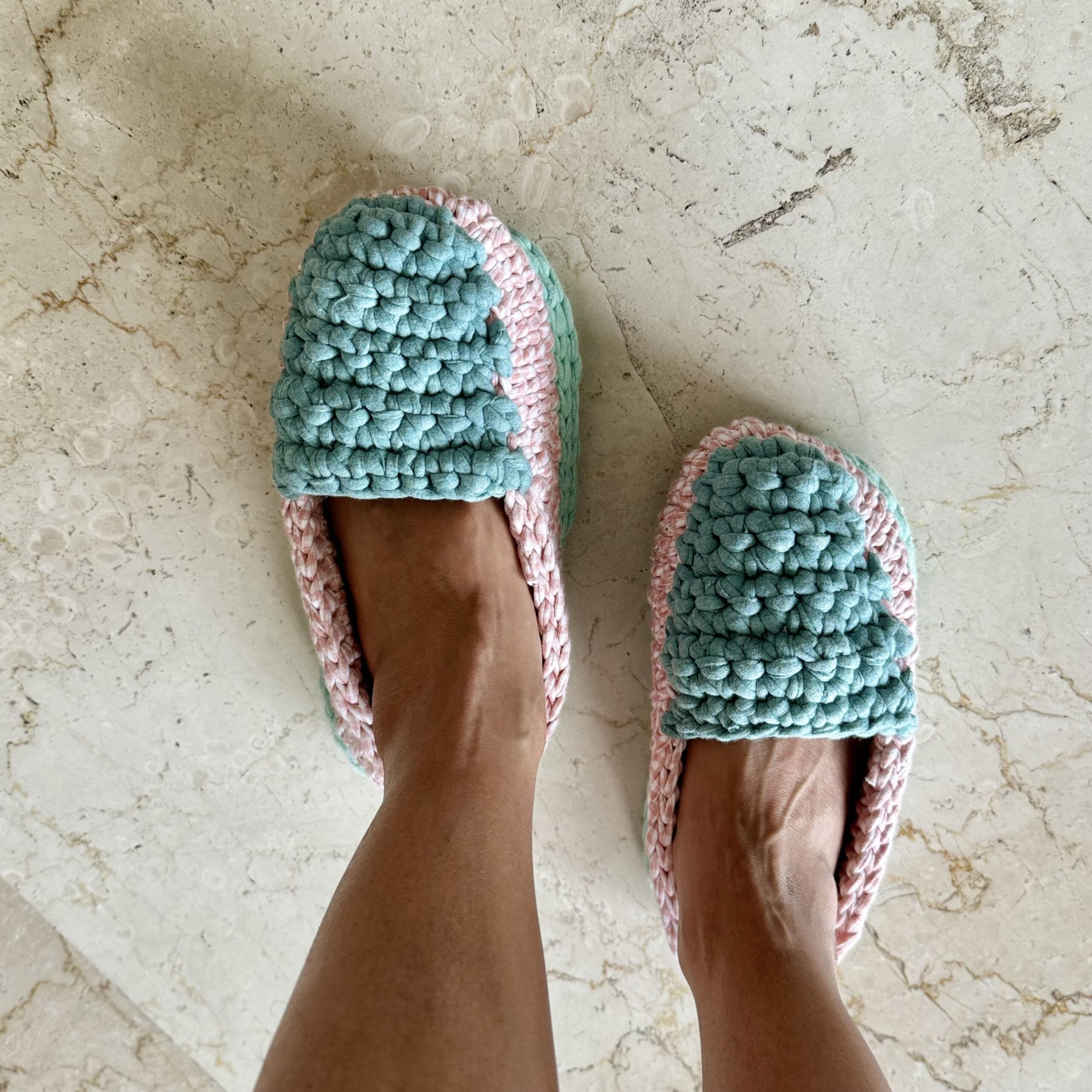 Image of Indoor Shoes Unisex Sage Sea Green Pink