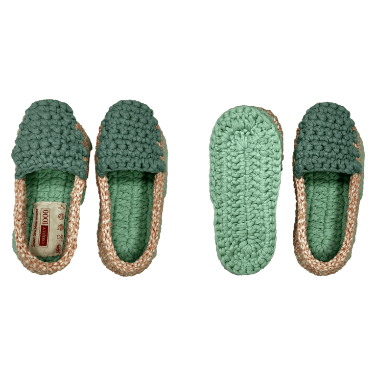 Image of Indoor Shoes Unisex Sage Sea Green Pink