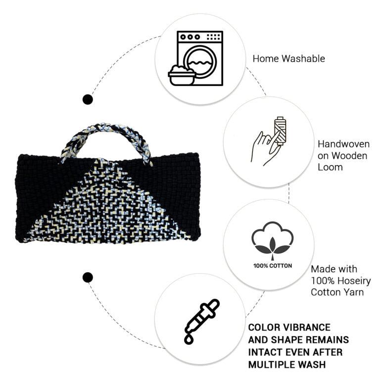 Image of Planter bag | Size: small | Black, White