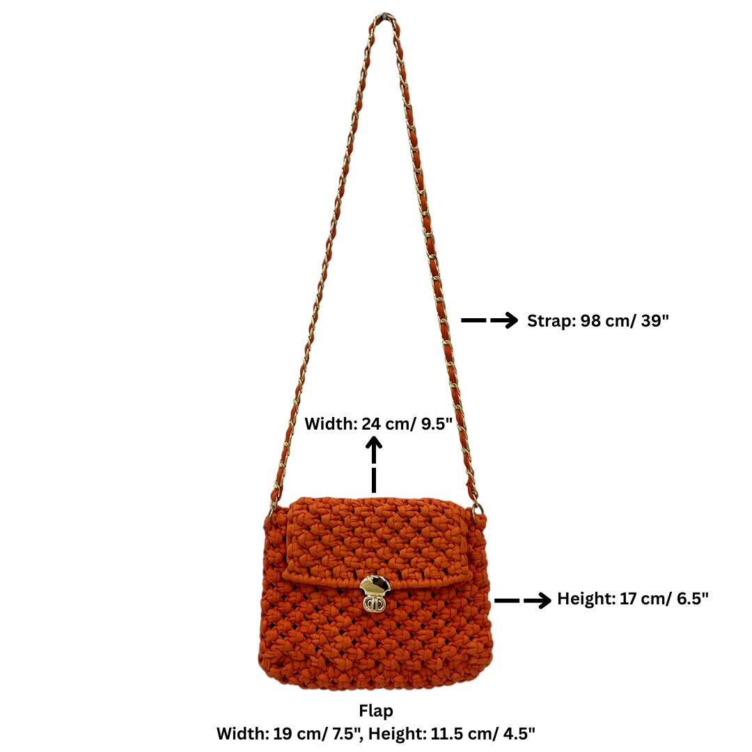 Image of Macrame Sling | Orange | Shoulder Sling or Cross body
