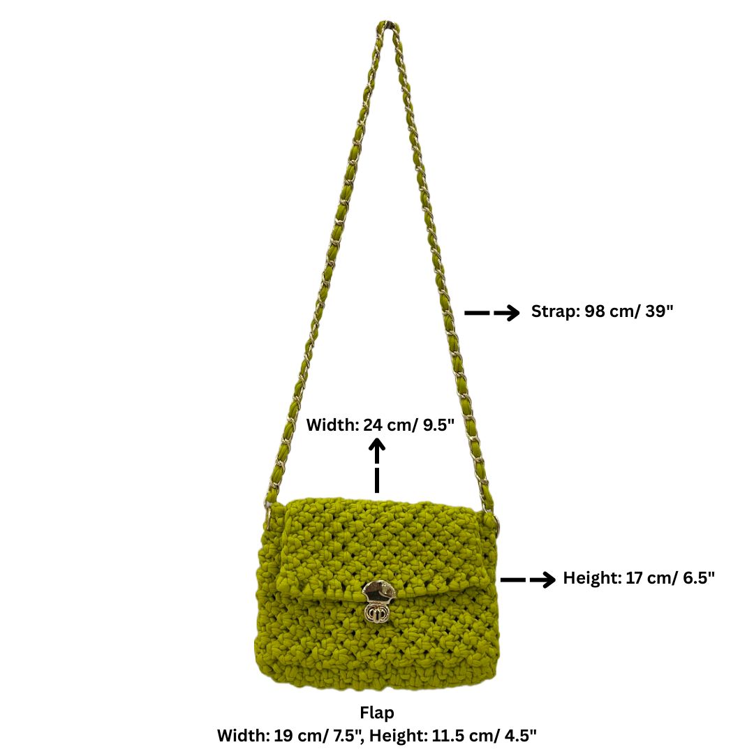 Image of Macrame Sling | Lime| Shoulder Sling or Cross body