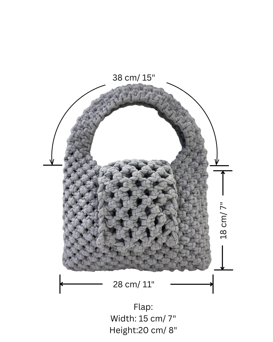 Image of Grey Trellis Bag