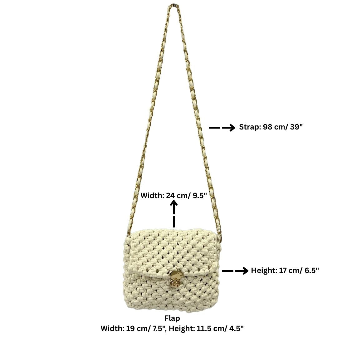 Image of Macrame Sling | Ivory | Shoulder Sling or Cross body