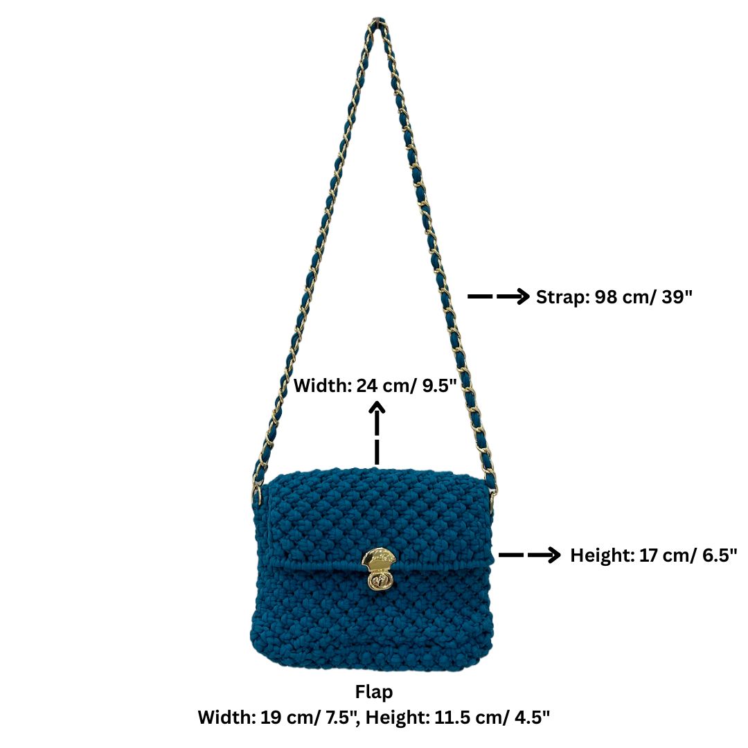 Image of Macrame Sling | Blue | Shoulder Sling or Cross body