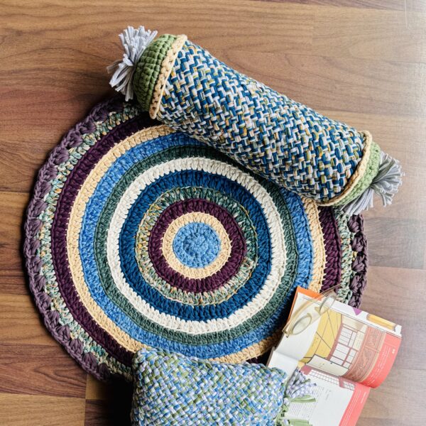 Image of Bolster With Pre Filled Filler | Green, Blue, Grey