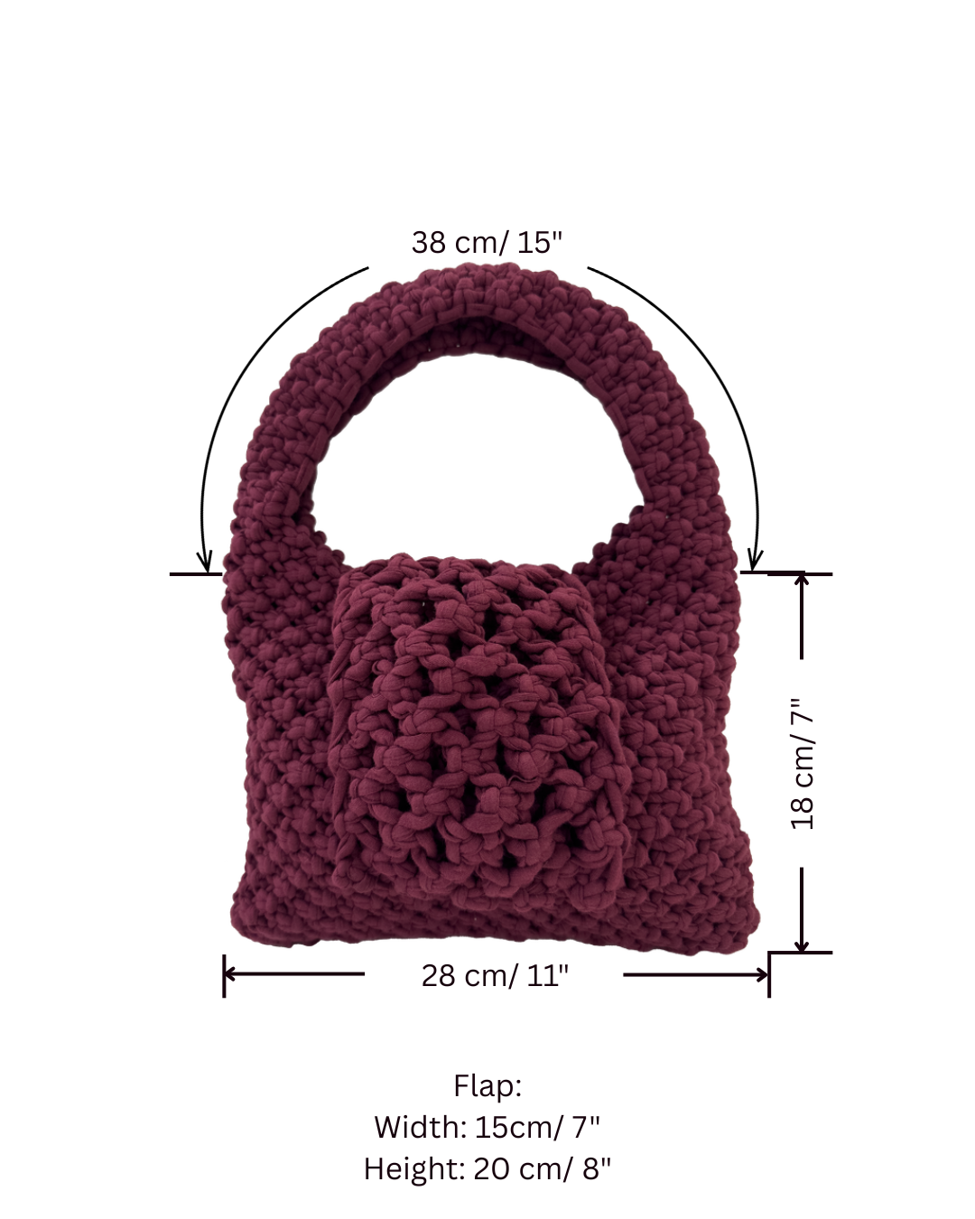 Image of Burgundy Trellis Bag