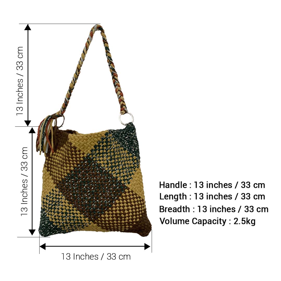 Image of Shoulder Tote Bags Brown Beige Green Color Premium Collection | Shoulder carry