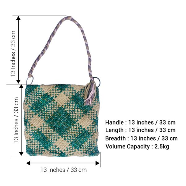 Image of Shoulder Tote Bags Green Beige Color Premium Collection Shoulder carry