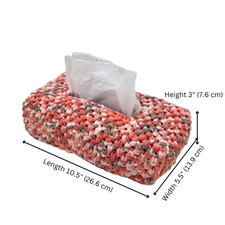 Image of Tissue Box Cover Salmon Coral