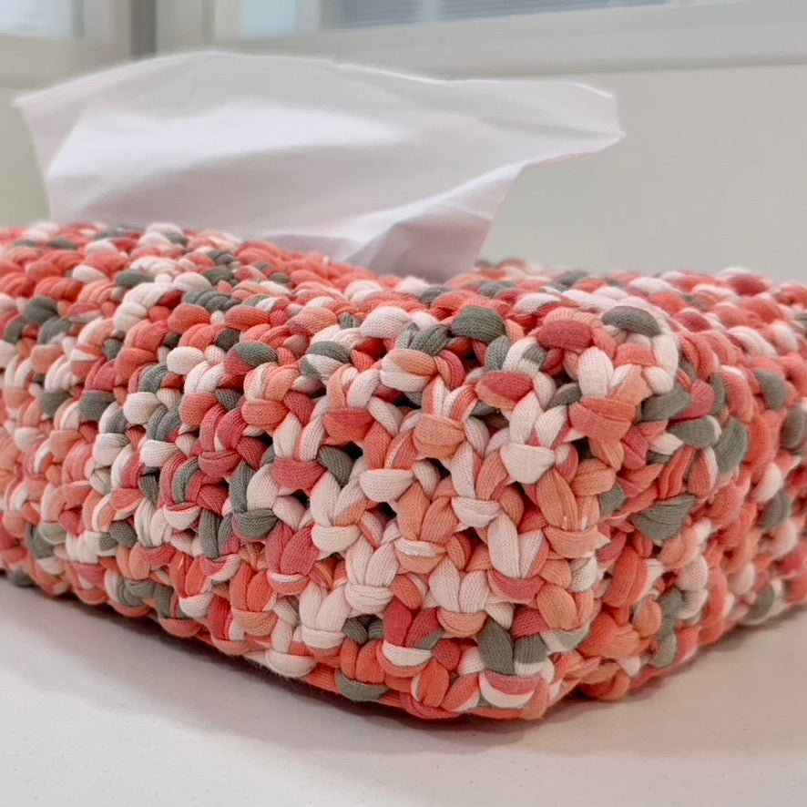 Image of Tissue Box Cover Salmon Coral