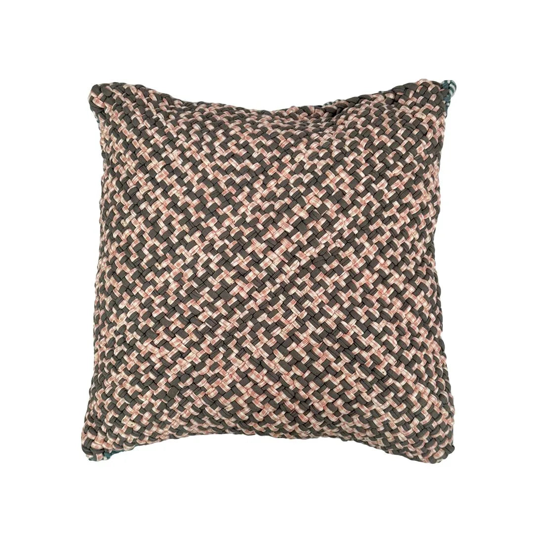 Image of Square Cushion Cover Pink Grey