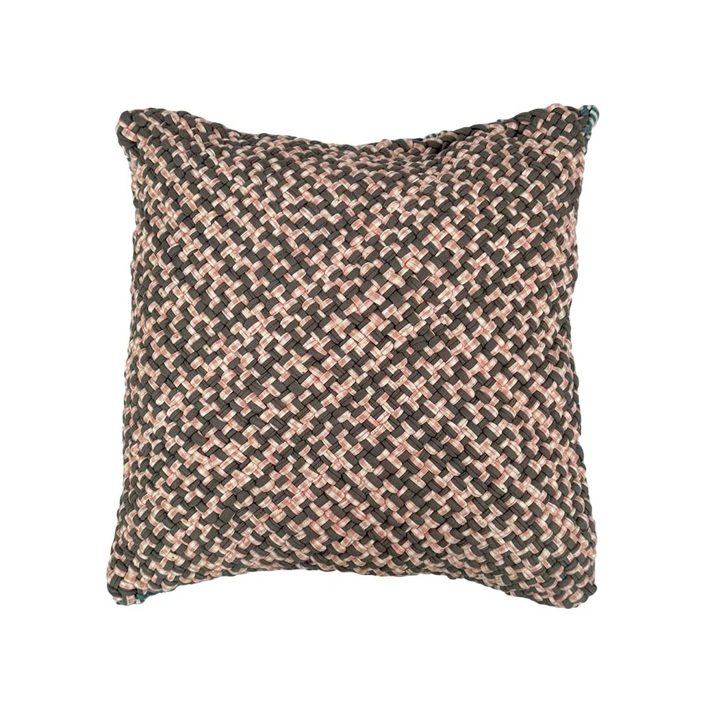 Square Cushion Cover Pink Grey