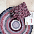 Square Cushion Cover With Filler | Old Rose, Grey, Navy