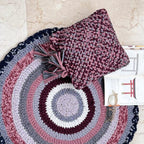 Square Cushion Cover With Filler | Old Rose, Grey, Navy