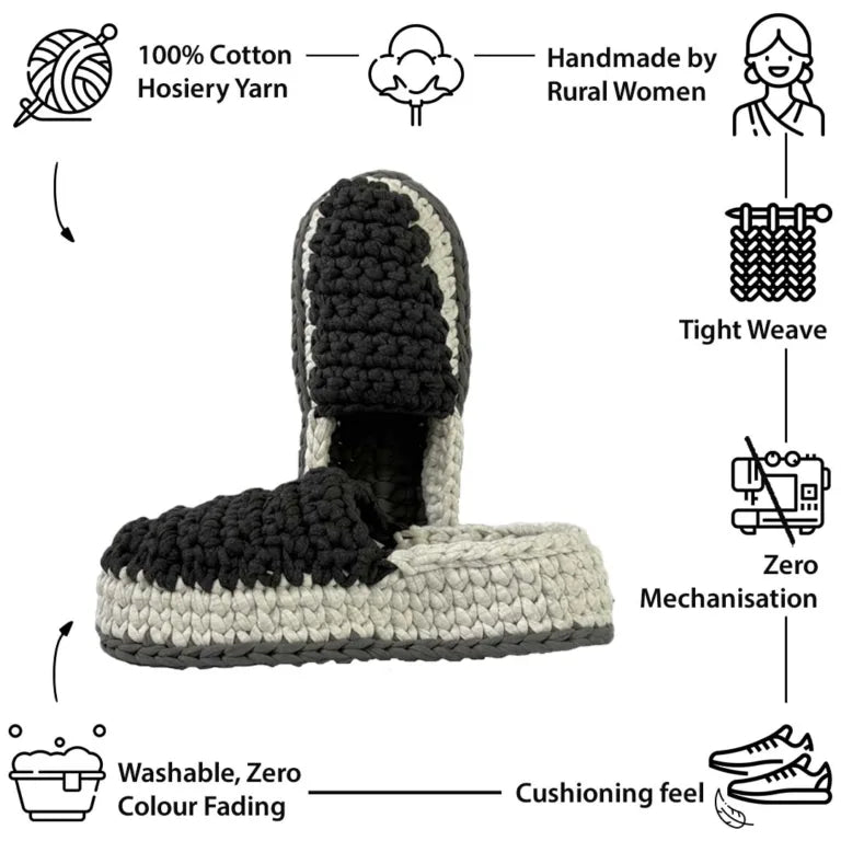 Image of Indoor Shoes Unisex Charcoal Grey Silver Grey