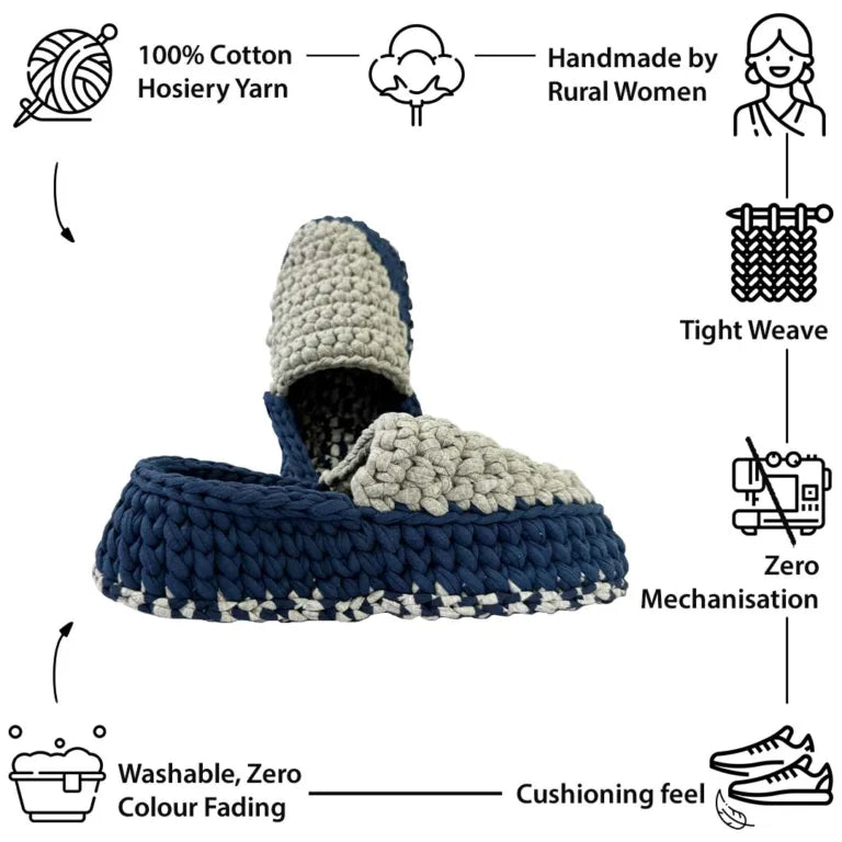Image of Indoor Shoes Unisex Grey Blue