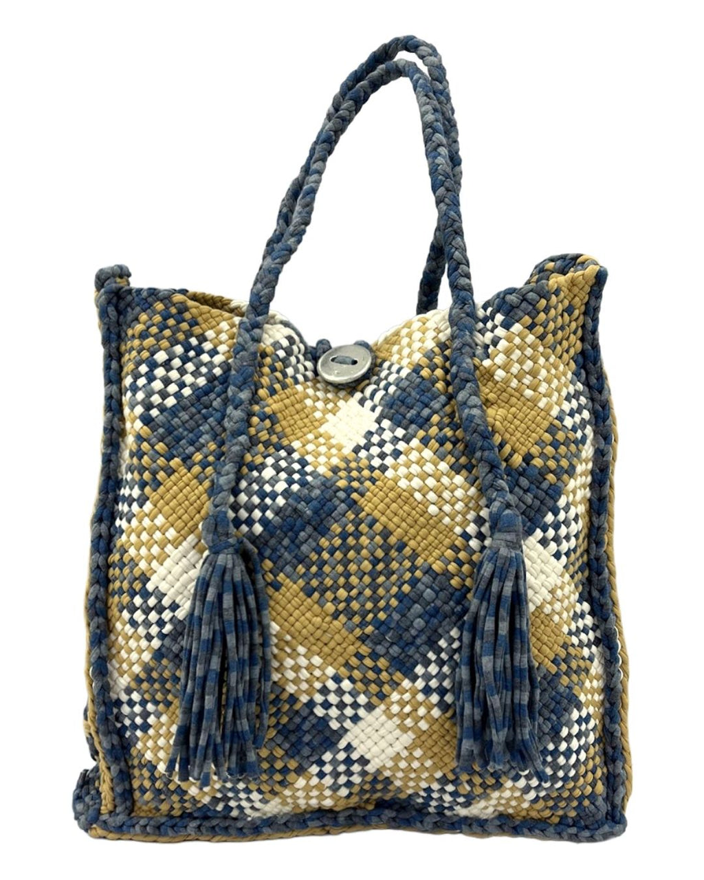Soft Tote | Hand Carry | Blue Beige Black
