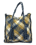 Soft Tote | Hand Carry | Blue Beige Black