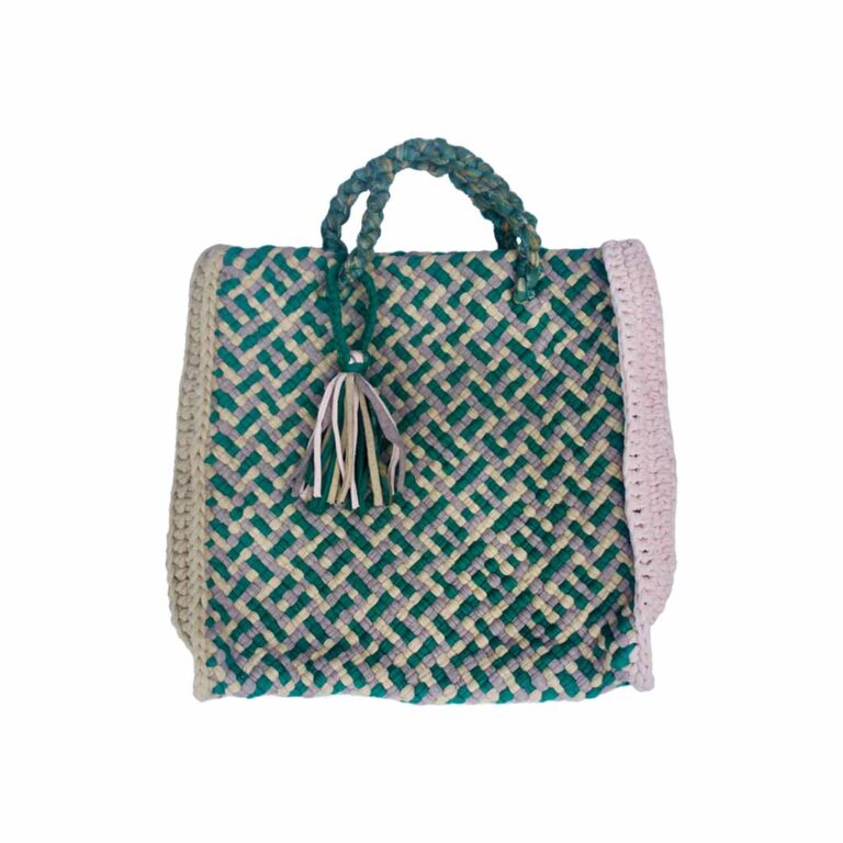 Image of Hand Tote / Tiffin Bags Green Pink Color | Hand carry