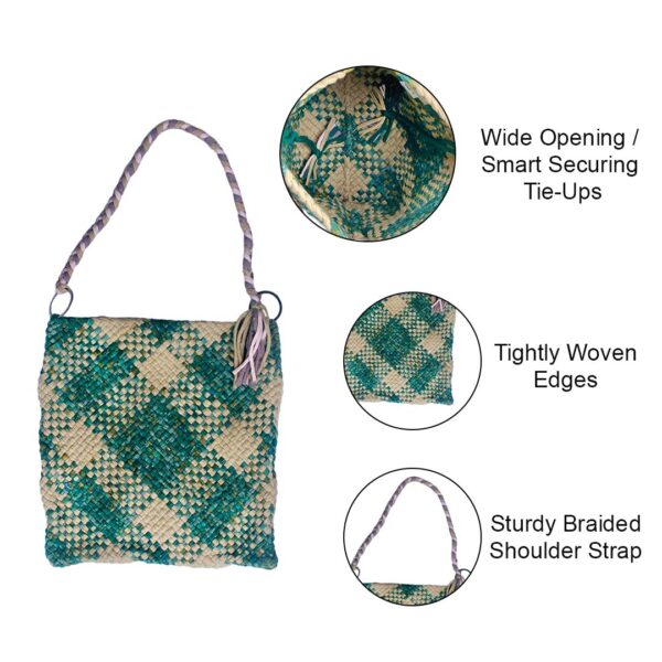 Image of Shoulder Tote Bags Green Beige Color Premium Collection Shoulder carry