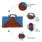 Clutch bag | Planter bag | Size: large | Blue, Maroon, Mustard