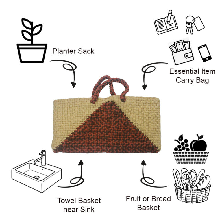 Image of Planter bag | Size: small | Light Beige, Brown